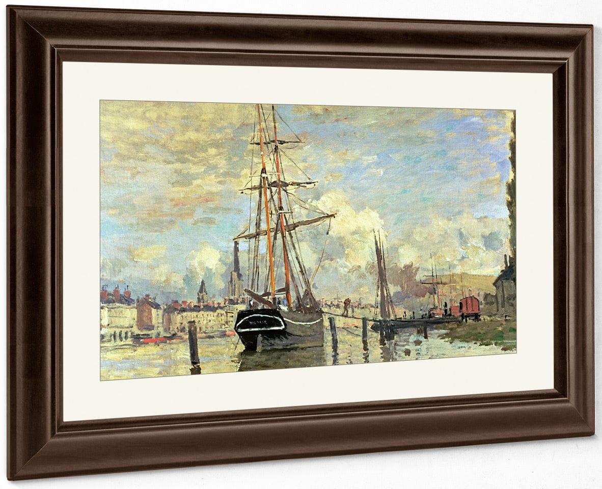 The Seine At Rouen By Claude Monet Fine Art Print
