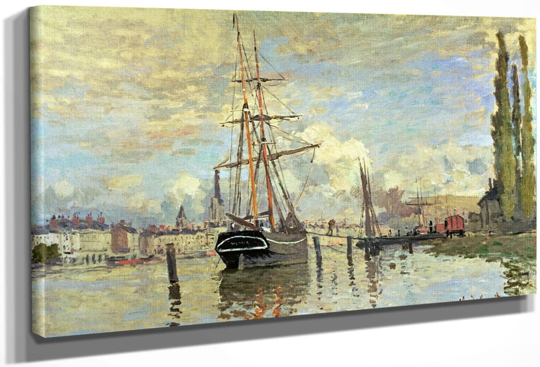 The Seine At Rouen By Claude Monet Fine Art Print