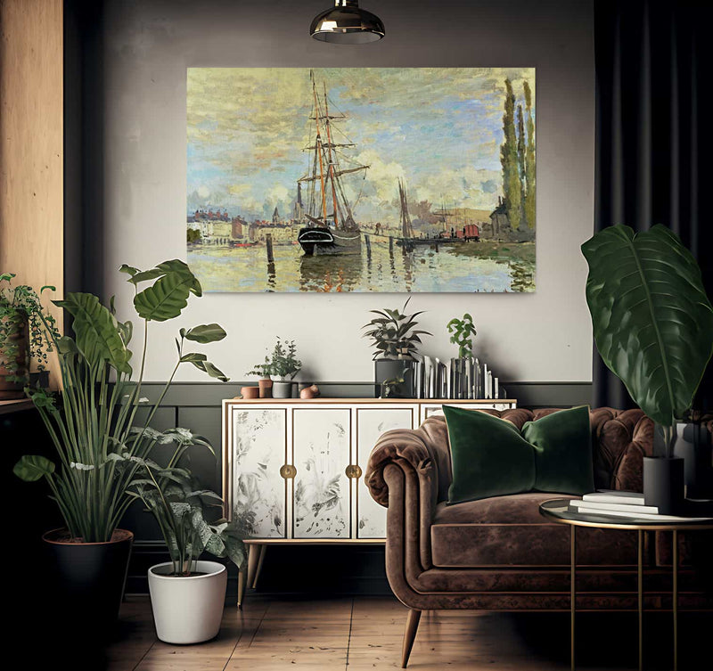 The Seine At Rouen By Claude Monet Fine Art Print