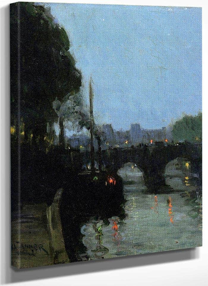 The Seine Evening By Henry Ossawa Tanner Fine Art Print