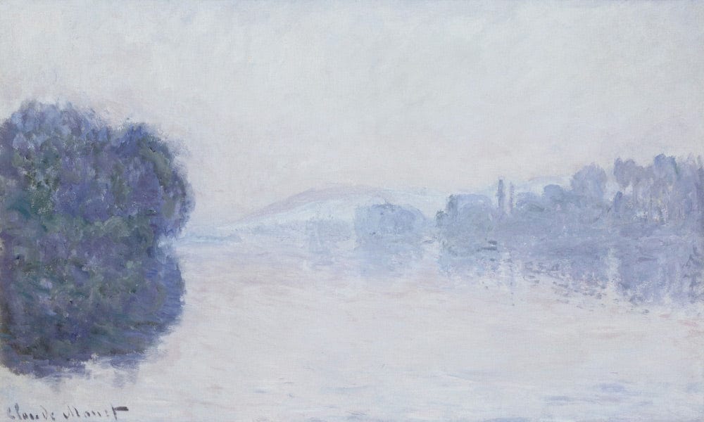 The Seine Near Vernon, As Seen In The Morning By Claude Monet Fine Art Print