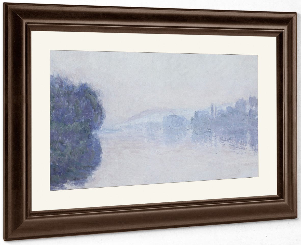 The Seine Near Vernon, As Seen In The Morning By Claude Monet Fine Art Print