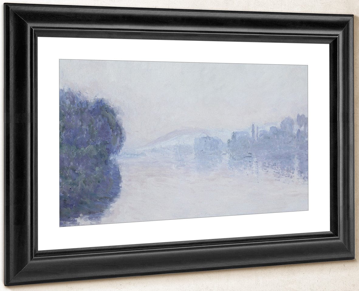 The Seine Near Vernon, As Seen In The Morning By Claude Monet Fine Art Print