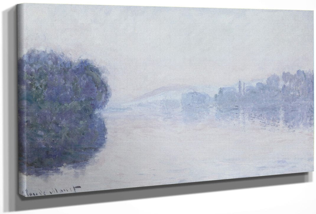 The Seine Near Vernon, As Seen In The Morning By Claude Monet Fine Art Print