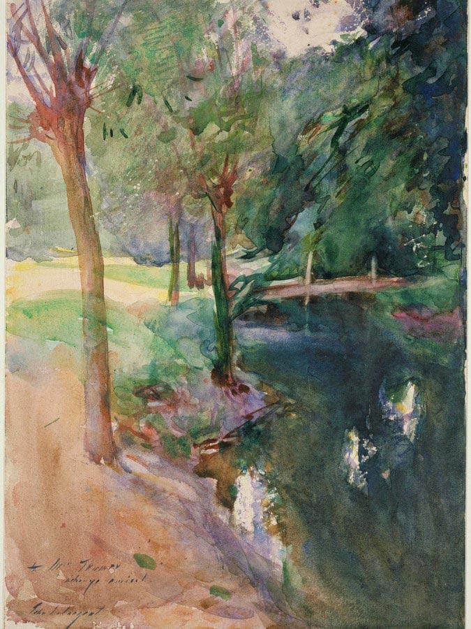 The Shadowed Stream By John Singer Sargent Fine Art Print