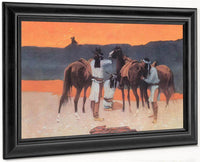 The Shadows At The Waterhold By Frederic Remington Fine Art Print