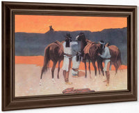 The Shadows At The Waterhold By Frederic Remington Fine Art Print