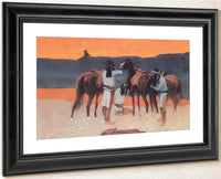 The Shadows At The Waterhold By Frederic Remington Fine Art Print
