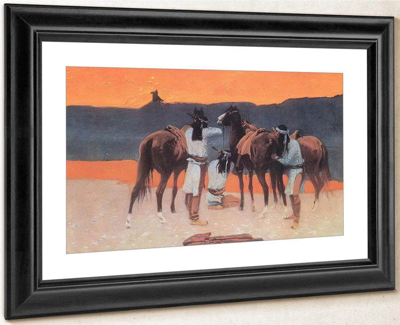 The Shadows At The Waterhold By Frederic Remington Fine Art Print