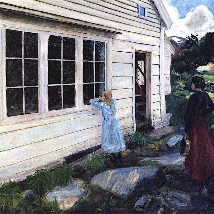 The Shady Side Of The Jølster Parsonage By Nicolai Astrup Fine Art Print