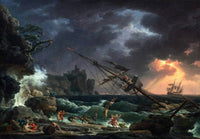 The Shipwreck Painting Claude Joseph Vernet Canvas Art Fine Art Print