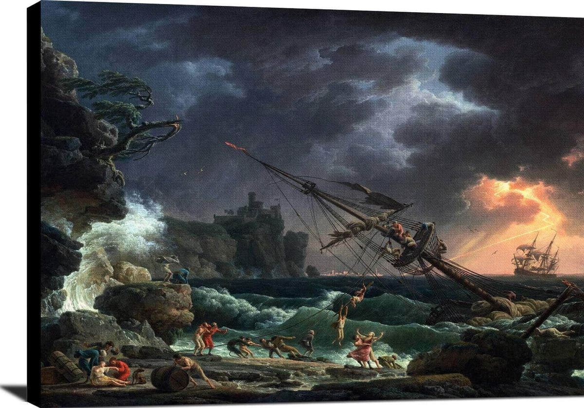 The Shipwreck Painting Claude Joseph Vernet Canvas Art Fine Art Print