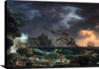 The Shipwreck Painting Claude Joseph Vernet Canvas Art Fine Art Print