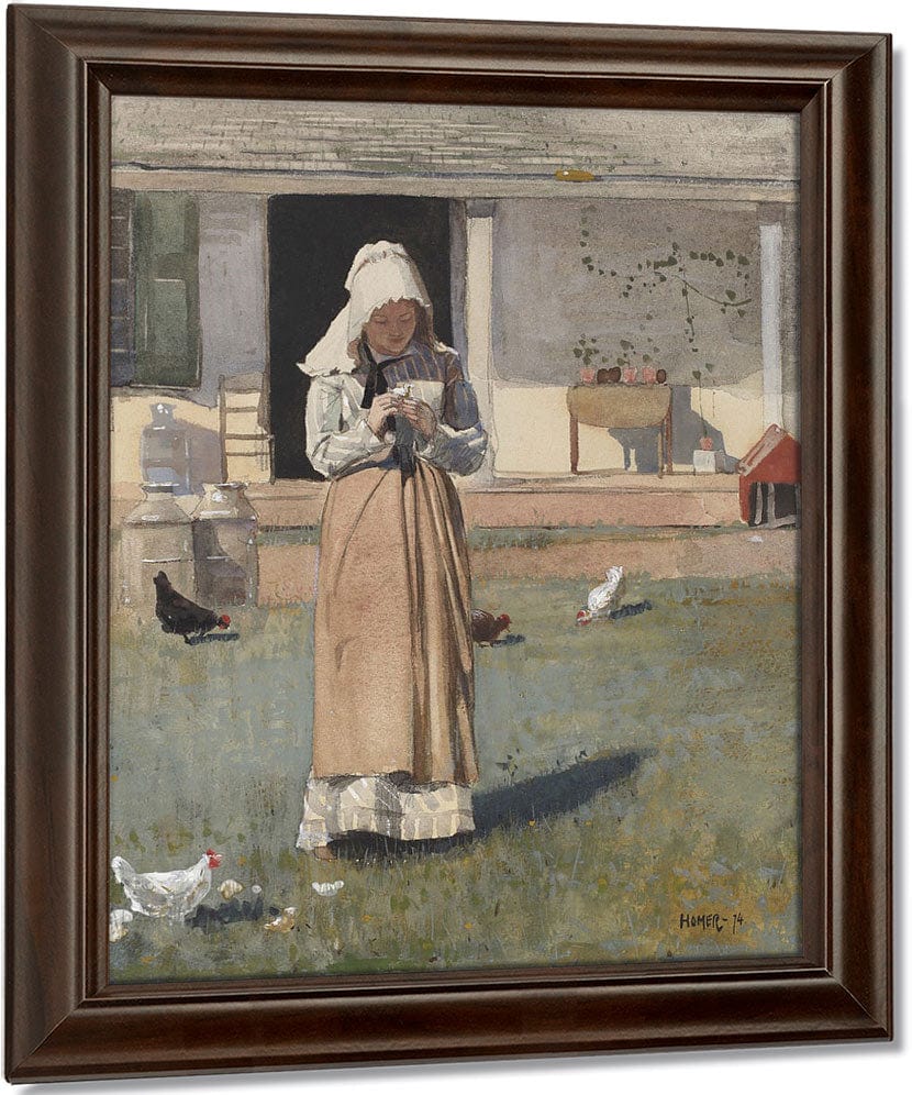 The Sick Chicken By Winslow Homer Fine Art Print