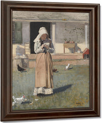 The Sick Chicken By Winslow Homer Fine Art Print