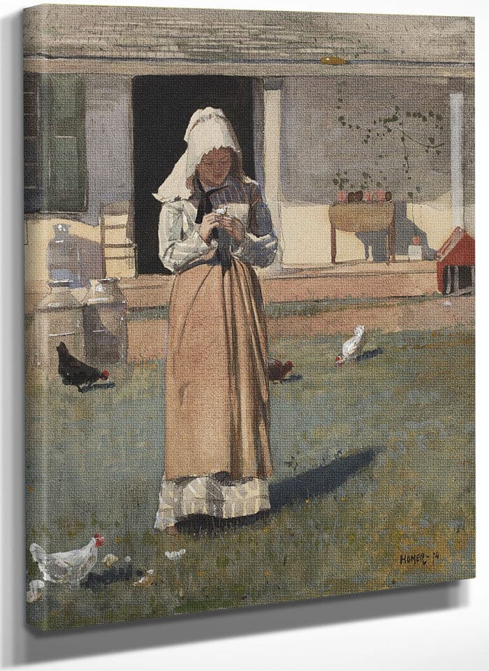 The Sick Chicken By Winslow Homer Fine Art Print
