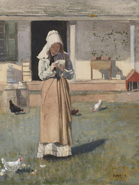 The Sick Chicken By Winslow Homer Fine Art Print