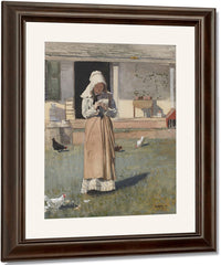 The Sick Chicken By Winslow Homer Fine Art Print