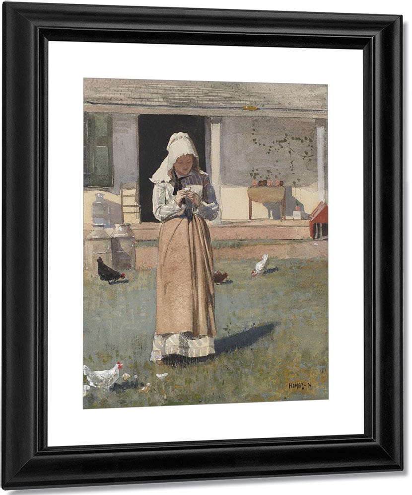 The Sick Chicken By Winslow Homer Fine Art Print