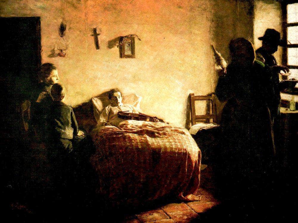 The Sick Violinist 1886 By Cristobal Rojas Poleo Fine Art Print