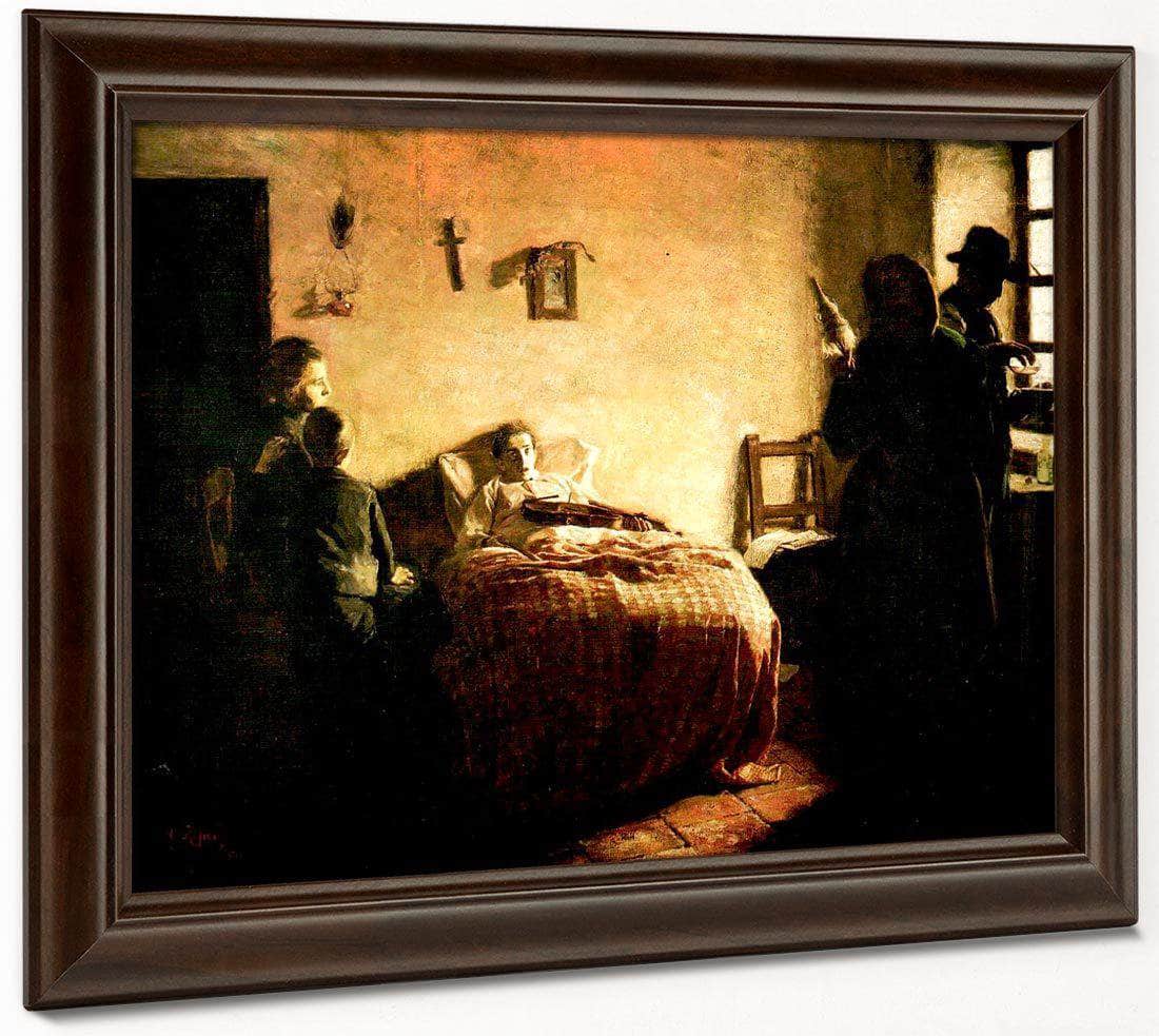 The Sick Violinist 1886 By Cristobal Rojas Poleo Fine Art Print