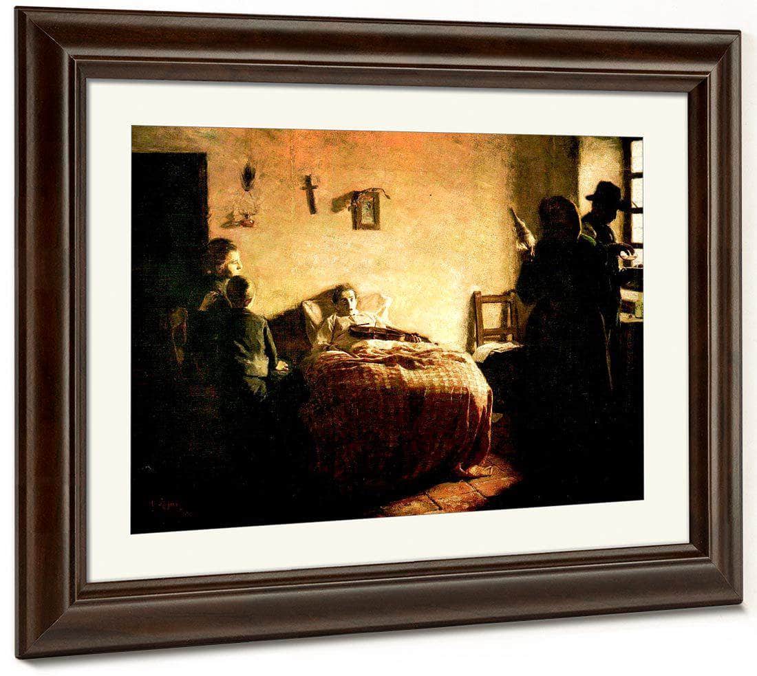 The Sick Violinist 1886 By Cristobal Rojas Poleo Fine Art Print