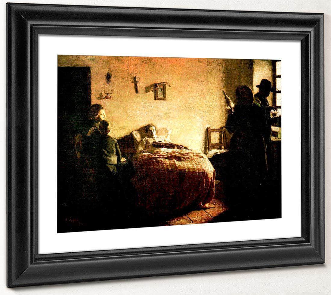 The Sick Violinist 1886 By Cristobal Rojas Poleo Fine Art Print