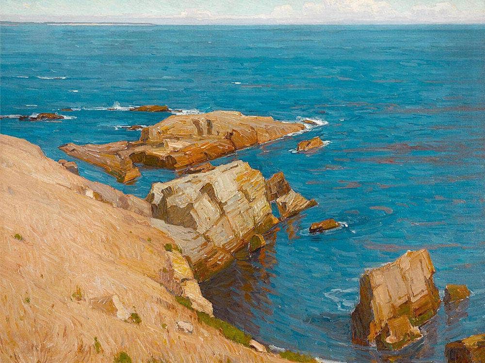 The Silent Summer Sea By William Wendt Fine Art Print