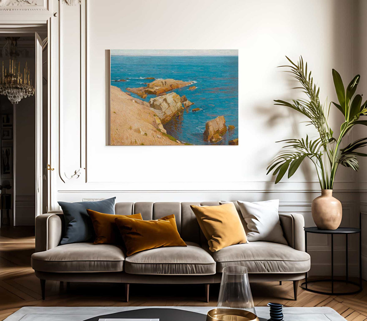 The Silent Summer Sea By William Wendt Fine Art Print