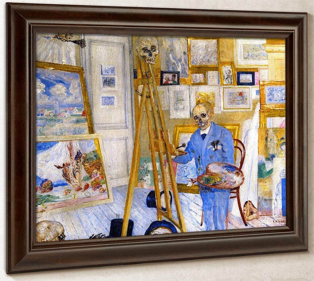 The Skeleton Painter By James Ensor Fine Art Print