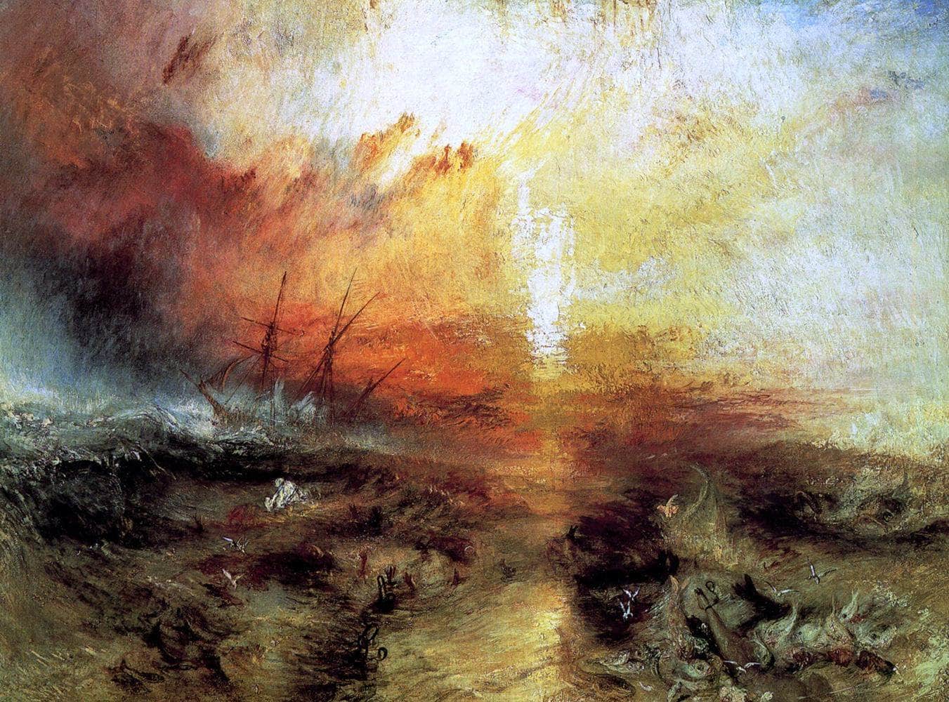 The Slave Ship Painting Joseph Mallord William Turner Canvas Art Fine Art Print