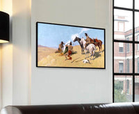 The Smoke Signal Painting Frederic Remington Canvas Art Fine Art Print