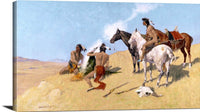 The Smoke Signal Painting Frederic Remington Canvas Art Fine Art Print