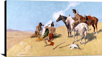 The Smoke Signal Painting Frederic Remington Canvas Art Fine Art Print