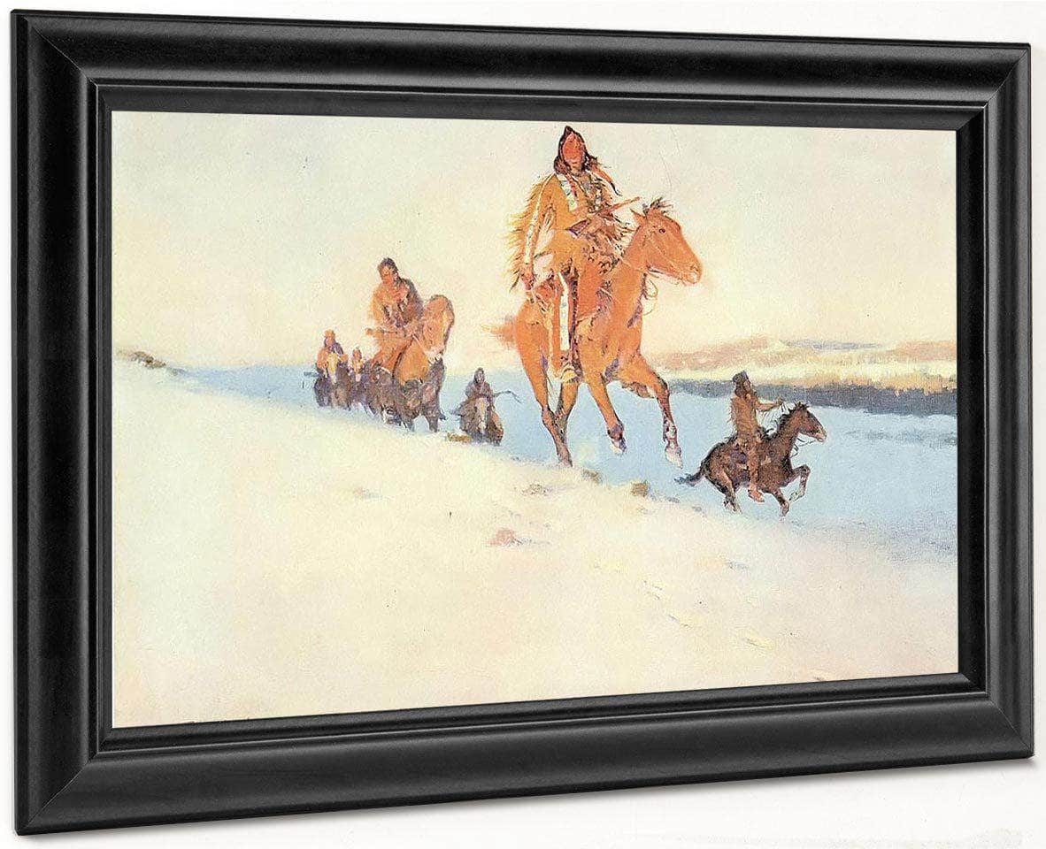 The Snow Trail By Frederic Remington Fine Art Print