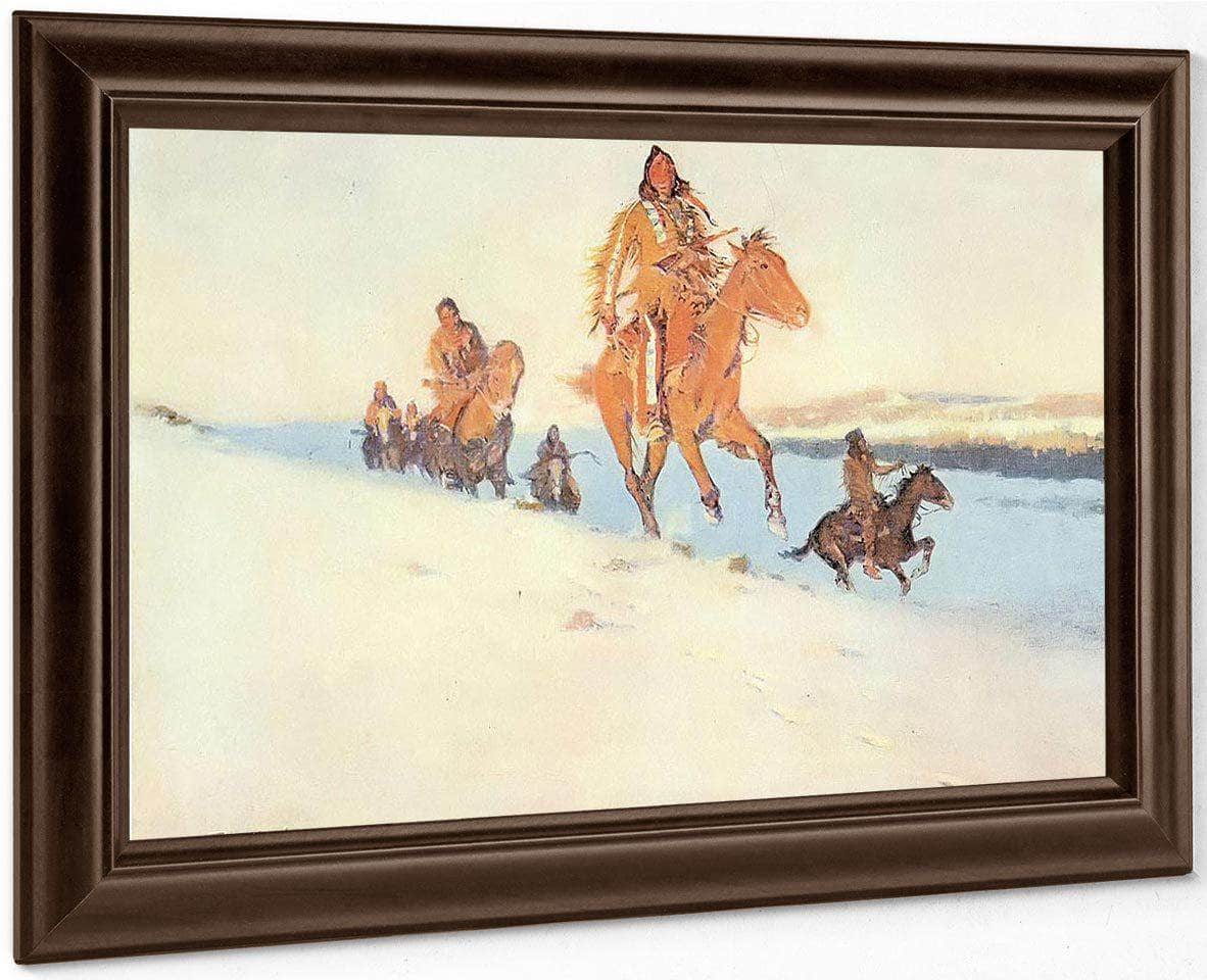 The Snow Trail By Frederic Remington Fine Art Print
