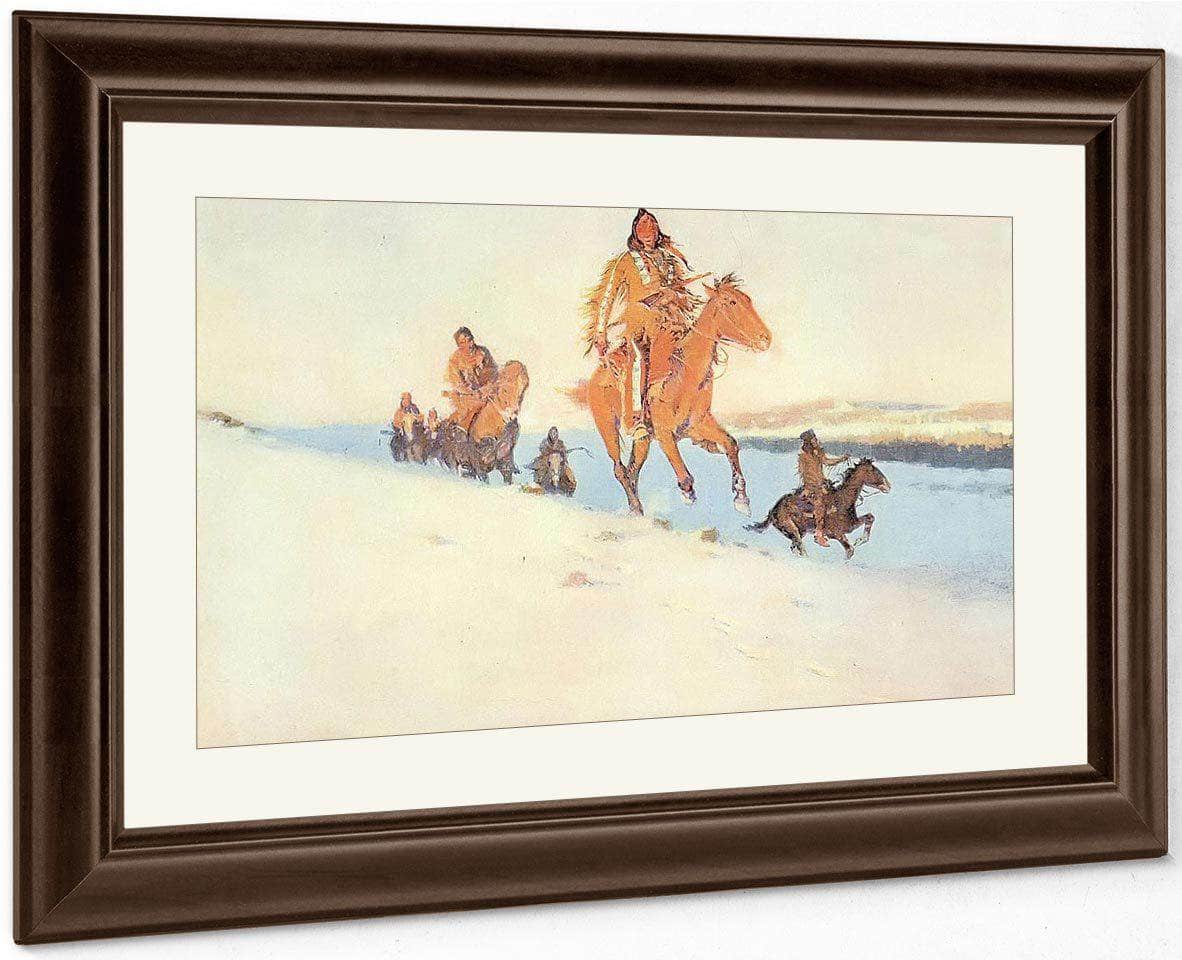 The Snow Trail By Frederic Remington Fine Art Print
