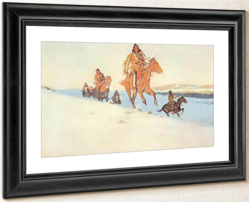 The Snow Trail By Frederic Remington Fine Art Print