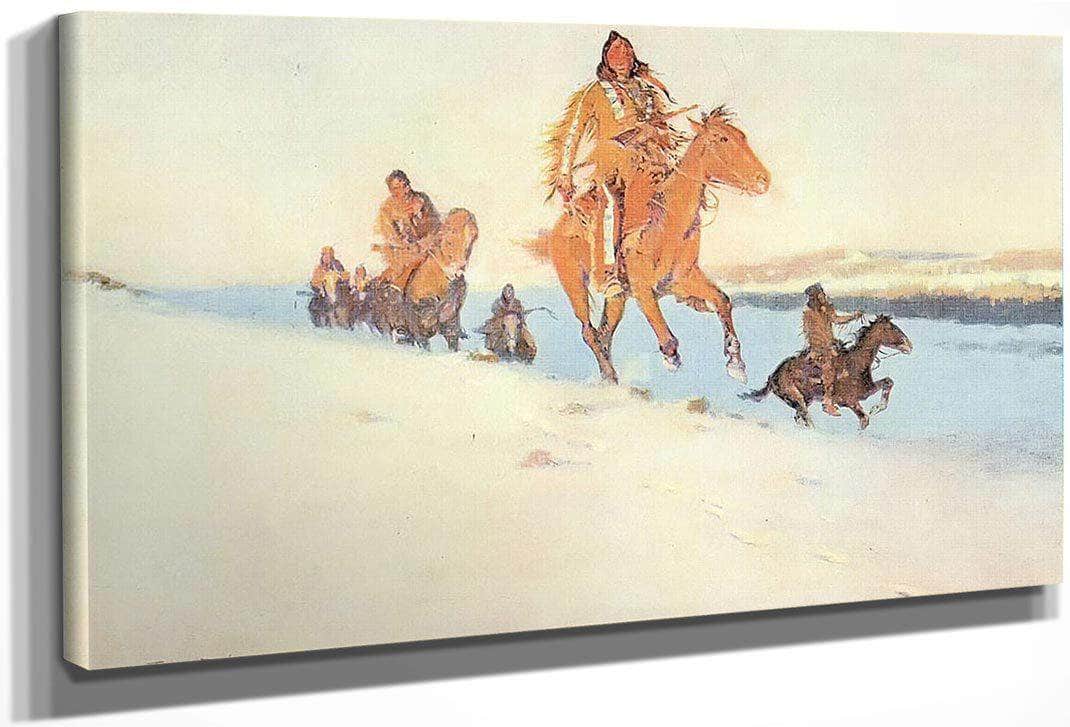 The Snow Trail By Frederic Remington Fine Art Print