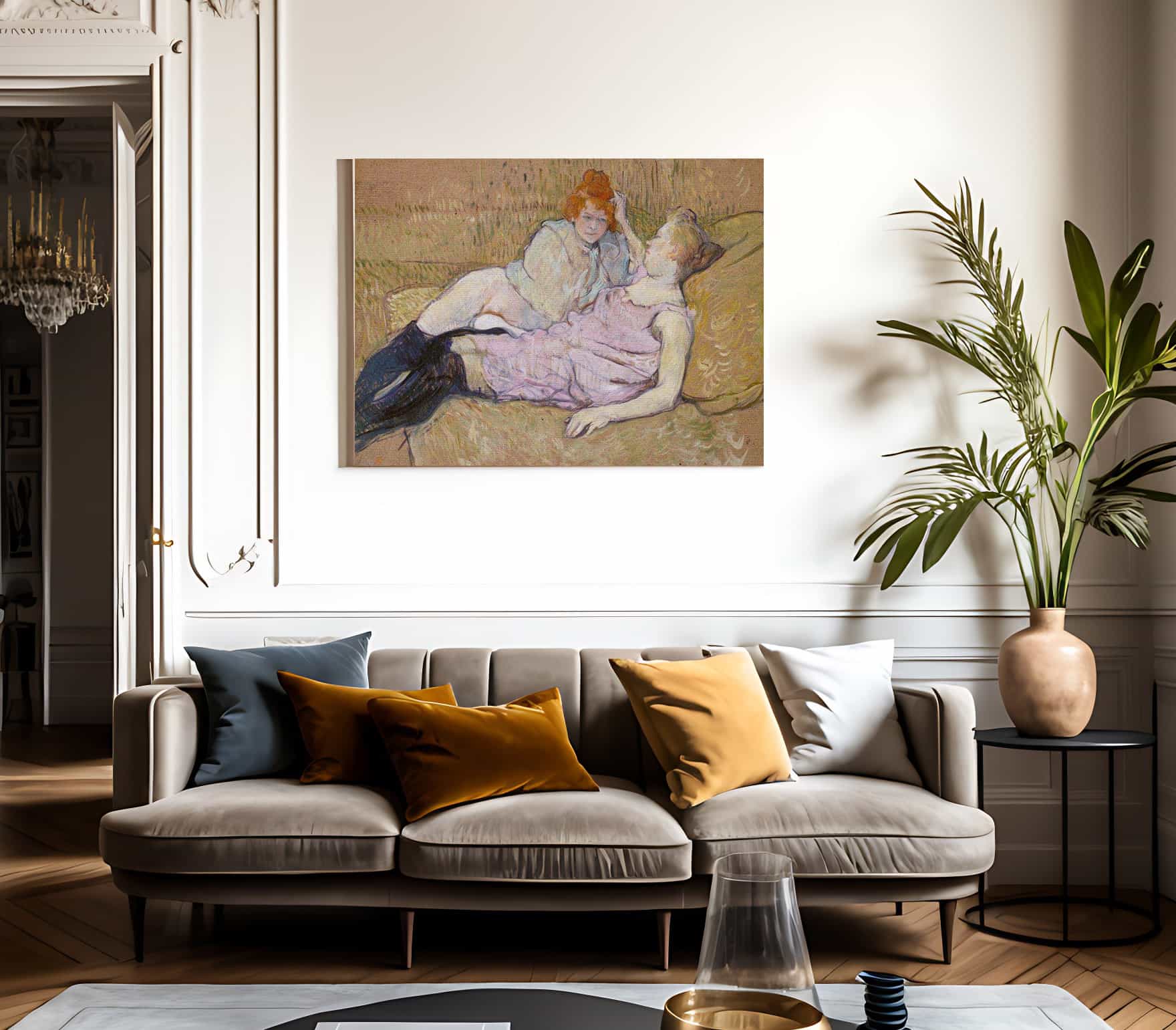 The Sofa 1896 1 By Henri De Toulouse Lautrec Fine Art Print