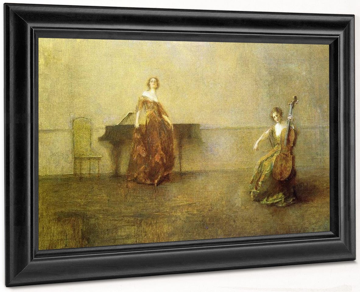 The Song And The Cello By Thomas Wilmer Dewing Fine Art Print