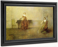 The Song And The Cello By Thomas Wilmer Dewing Fine Art Print