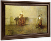 The Song And The Cello By Thomas Wilmer Dewing Fine Art Print