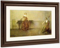 The Song And The Cello By Thomas Wilmer Dewing Fine Art Print