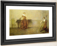 The Song And The Cello By Thomas Wilmer Dewing Fine Art Print
