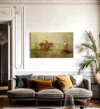 The Song And The Cello By Thomas Wilmer Dewing Fine Art Print