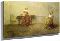 The Song And The Cello By Thomas Wilmer Dewing Fine Art Print