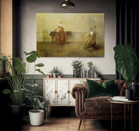 The Song And The Cello By Thomas Wilmer Dewing Fine Art Print