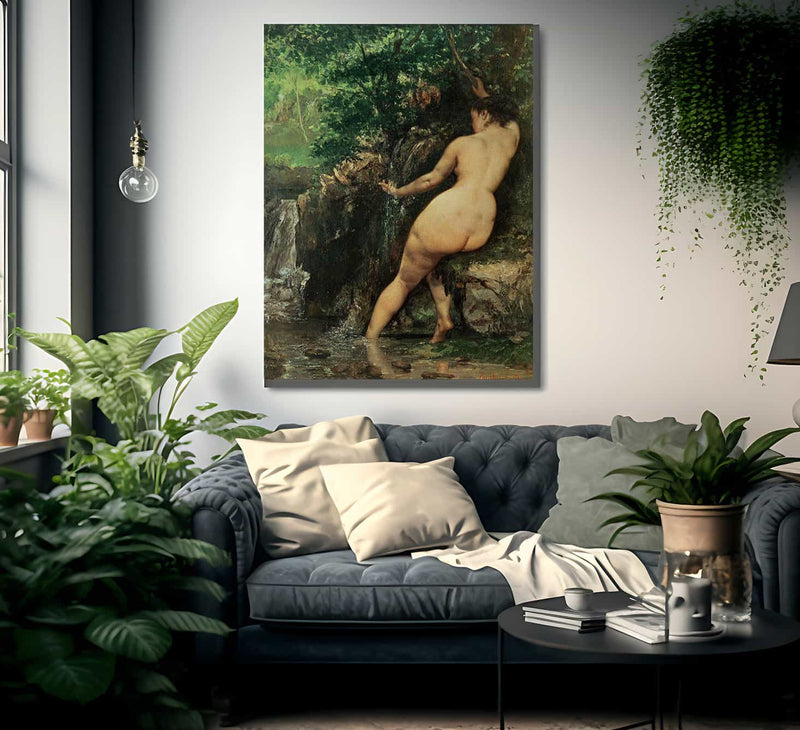 The Source Or Bather At The Source By Jean Desire Gustave Courbet Fine Art Print
