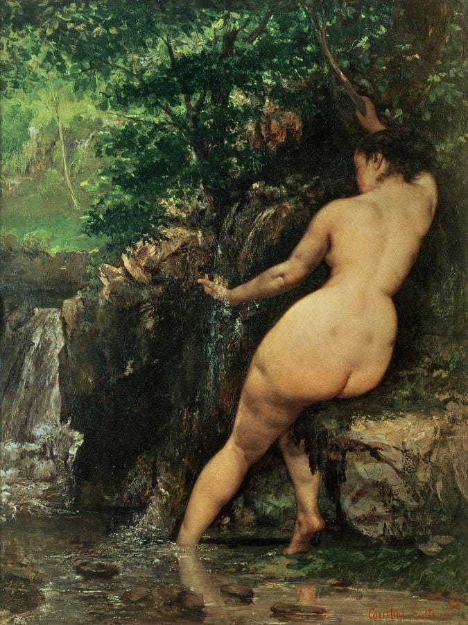 The Source Or Bather At The Source By Jean Desire Gustave Courbet Fine Art Print